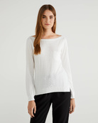 Джемпер Benetton 102MD1M59_074, Цвет: Белый