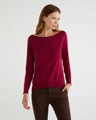 Джемпер Benetton 102MD1M59_08M, Цвет: Бордовый