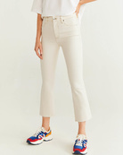 Джинсы укороченные  flare Mango 30015219, Цвет: Бежевый