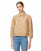 Куртка из цветного денима Benetton 30030077, Цвет: Бежевый