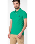 Футболка поло приталенная Benetton 30030089, Цвет: Зеленый