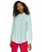 Рубашка из вискозы Benetton 30030296, Цвет: Голубой