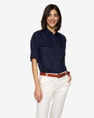 Рубашка из Льна Benetton 30030900, Цвет: Синий
