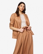 Пиджак из Льна Benetton 30030954, Цвет: Бежевый