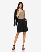 Бермуды из Льна Benetton 30031061, Цвет: Черный