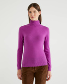 Водолазка из натуральной шерсти Benetton 30031446, Цвет: Фиолетовый