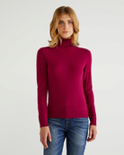 Водолазка из натуральной шерсти Benetton 30031447, Цвет: Бордовый