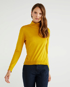 Водолазка из хлопка и модала Benetton 30031473, Цвет: Желтый
