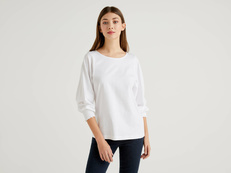 Свитшот Benetton 3BL0E1AB5_101, Цвет: Белый