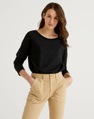 Лонгслив Benetton 3BVXE19E4_100, Цвет: Черный