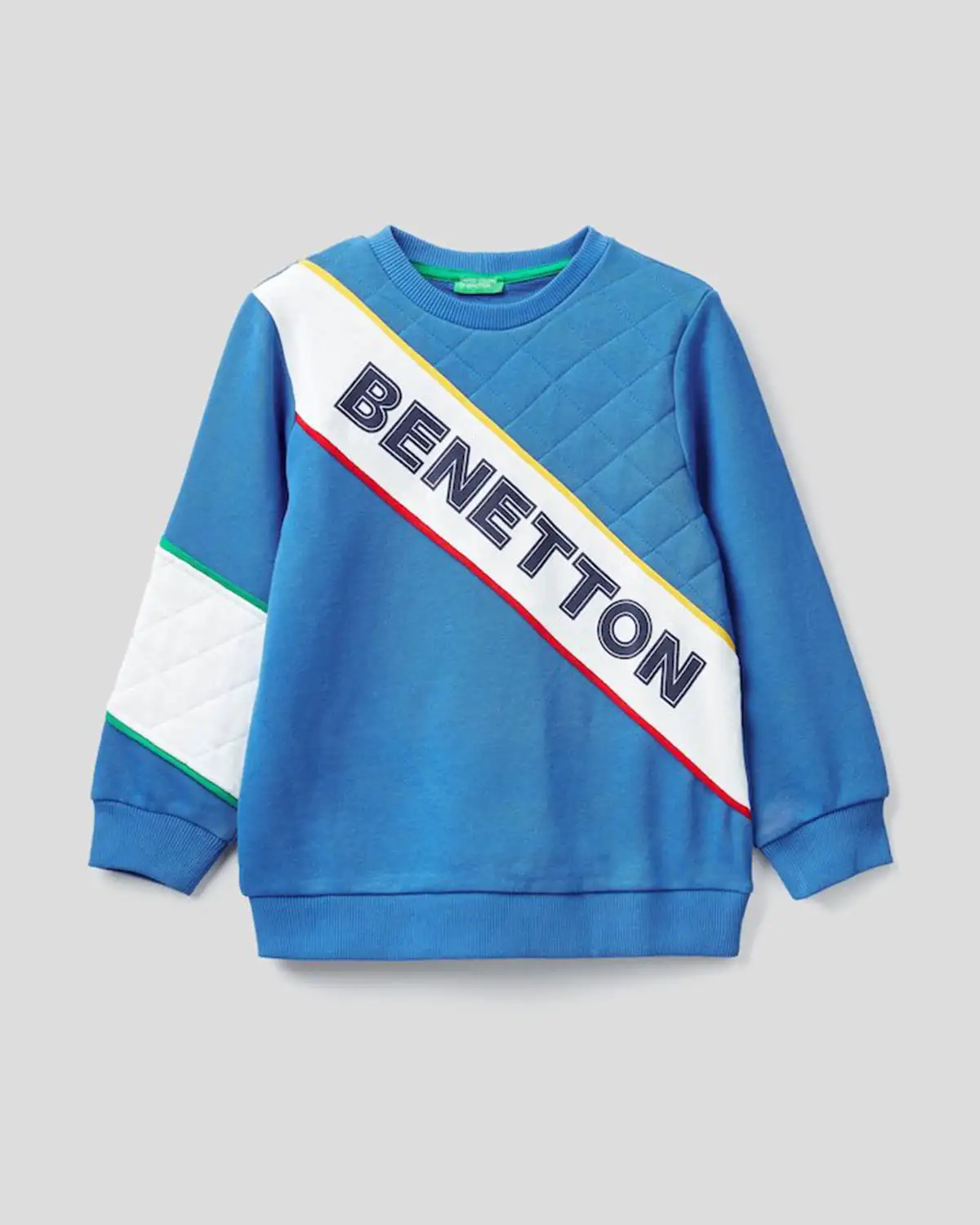 Детский  Свитшот для мальчика Benetton 3J68C15CW.G_0Z4, Цвет: Синий