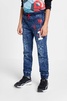 Джинсовые брюки-джоггеры с принтом DESIGUAL 20WBDD01_5008, Цвет: Синий