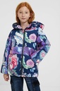 Утепленная куртка с капюшоном в цветы DESIGUAL