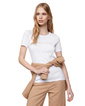 Футболка из хлопкового логотипа с длинными волокнами Benetton