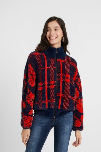 Вязаный жакет с высоким воротом DESIGUAL
