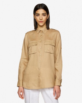 Рубашка из Льна Benetton