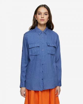 Рубашка из Льна Benetton